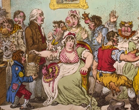 18th century editorial illustration of people with diseases